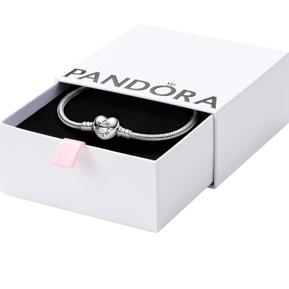 Pandora Silver Heart Charm Bracelet